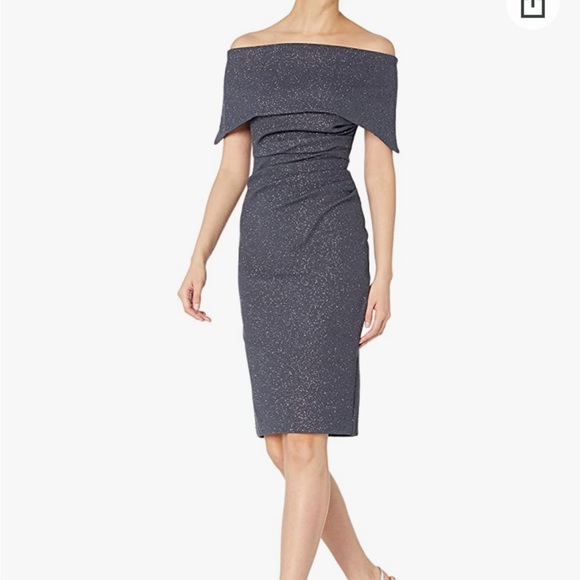 Vince Camuto Sparkle Off the Shoulder Sheath Dress - Picture 4 of 6